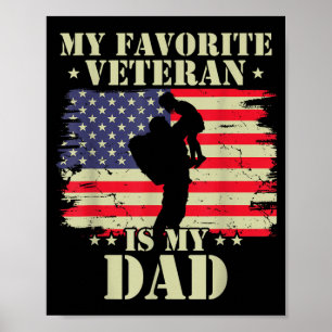 Lieblingsveteran ist Papa Armee Militärveterantag Poster