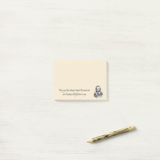 LieblingsWalt Whitman-Zitat Champagne Post-it Klebezettel (Auf Schreibtisch)