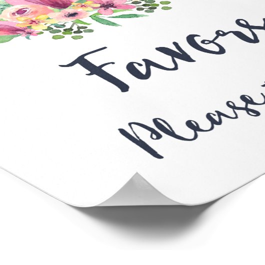 Lieblingszeichen für Wasserfarben Poster (Ecke)