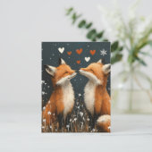 Liebreizender Rotfuchs in Liebe Postkarte (Stehend Vorderseite)