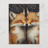 Liebreizender Rotfuchs in Liebe Postkarte (Vorderseite)