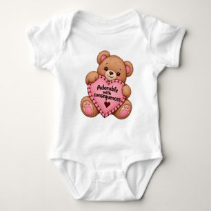 Liebreizender Teddy-Bär-Body mit Konsequenzen Baby Strampler