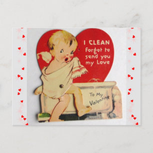 Liebreizendes Kleinkind nimmt ein Bad Vintage Vale Postkarte