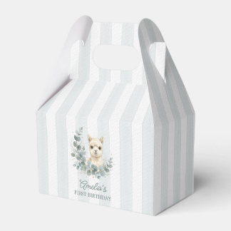 Liebreizendes Wasserfarben-Alpaka zum Geburtstag Geschenkschachtel