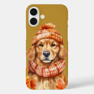 LIEBREIZENDES WATERCOLOR HERBST GOLDEN RETRIEVER H iPhone 16 PLUS HÜLLE
