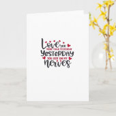 Liebst dich mehr als gestern Romantischer Spruch Karte (Gelbe Blume)