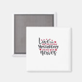 Liebst dich mehr als gestern Romantischer Spruch Magnet (Vorderseite/Rückseite)