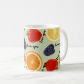 Liebst Du' Buntes Frucht-Muster-Tasse Kaffeetasse (VorderseiteRechts)