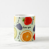 Liebst Du' Buntes Frucht-Muster-Tasse Kaffeetasse (Mittel)