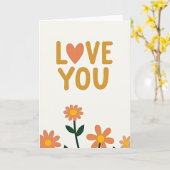 Liebst Du Herz Blumen Karte (Gelbe Blume)