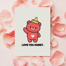 Liebst du Honigsüße Karte zum Valentinsgeschenk