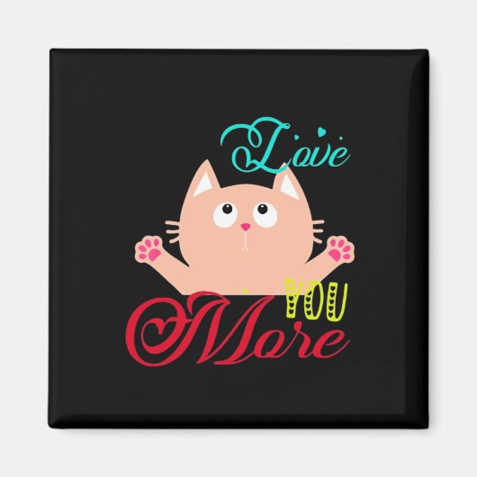 Liebst du mehr eleganter Stil Magnet (Vorne)