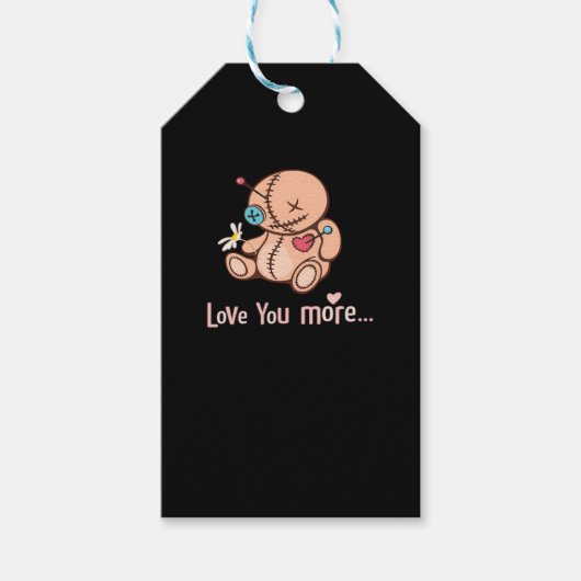 Liebst Du mehr Minimal Design  Geschenkanhänger (Vorderseite)