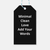 Liebst Du mehr Minimal Design  Geschenkanhänger (Rückseite)
