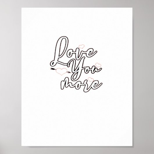 Liebst Du Mehr Modernes Ästhetik-Design  Poster (Vorne)