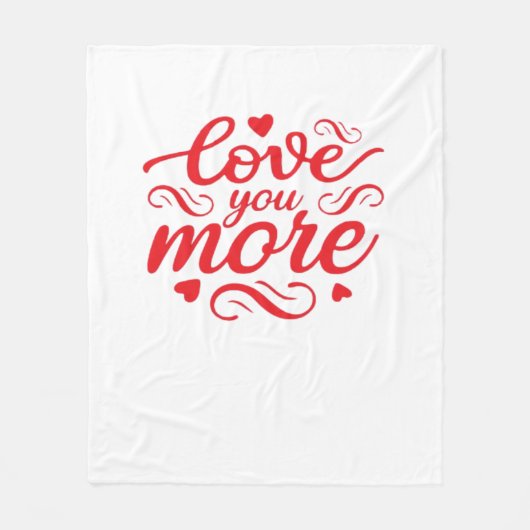 Liebst Du mehr modernes Trenddesign Fleecedecke (Vorderseite)