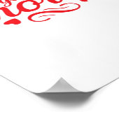Liebst Du Mehr Modernes Trenddesign Poster (Ecke)