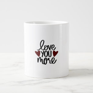 Liebst Du mehr schlichtes Minimaldesign  Jumbo-Tasse