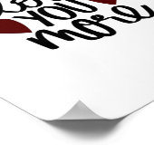 Liebst Du mehr schlichtes Minimaldesign Poster (Ecke)