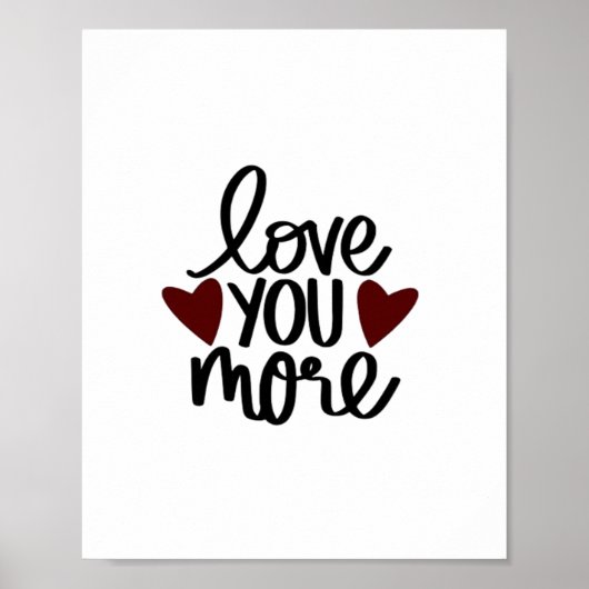 Liebst Du mehr schlichtes Minimaldesign Poster (Vorne)