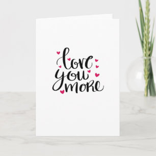 Liebst Du mehr Valentinstag Herzlicher Stil  Karte