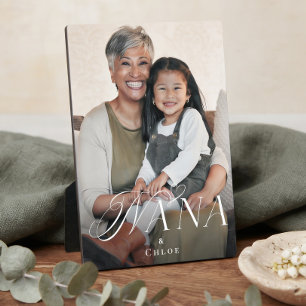 Liebst du Oma Enkelkind Foto Erinnerungs Geschenk Fotoplatte