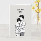 Liebst du Papa Minimal Art Karte (Gelbe Blume)