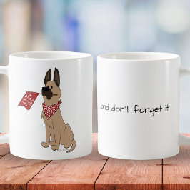 Liebst Du Süßen Hund Cartoon Weiße Einfache Tasse