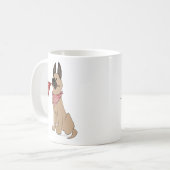 Liebst Du Süßen Hund Cartoon Weiße Einfache Tasse (Vorderseite Links)