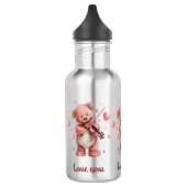 Liebst du Teddy mit Violine Edelstahlflasche (Links)