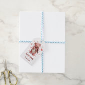 Liebst du Teddy mit Violine Geschenkanhänger (Mit Garn)