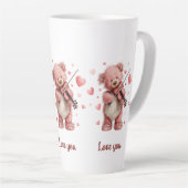 Liebst du Teddy mit Violine Milchtasse (Rechte Ecke)
