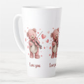 Liebst du Teddy mit Violine Milchtasse (Linke Ecke)