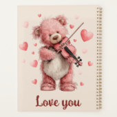 Liebst Du Teddy mit Violine Planer (Rückseite)