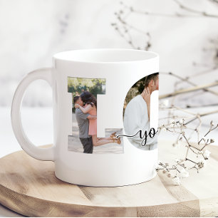 Liebst du und ich Foto und Name hinzufügen Kaffeetasse