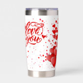 Liebst du Wasserflasche Thermobecher (Vorderseite)