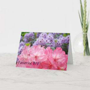 Liebste BESTE FREUNDIN! Karten Rosa Lila Rhododend