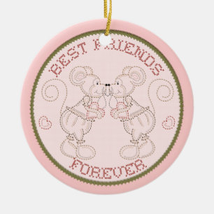 Liebste Freunde für alle Altersgruppen Keramikornament