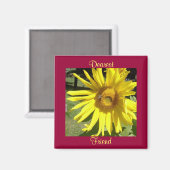 Liebste, freundliche Sonnenblume w/Bee Magnet (Vorderseite/Rückseite)