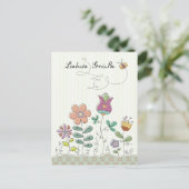 Liebste Grüße Postkarte (Stehend Vorderseite)