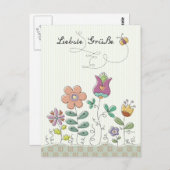 Liebste Grüße Postkarte (Vorne/Hinten)