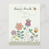 Liebste Grüße Postkarte (Vorderseite)