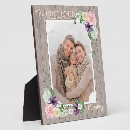 Liebste Mami - rustikales Foto Fotoplatte (Seite)