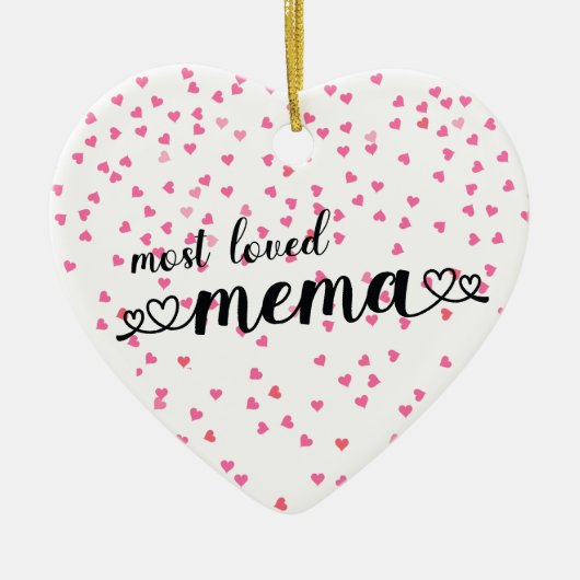 Liebste Mema Keramik Ornament (Vorne)