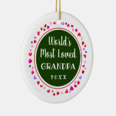 Liebste Opa oder jeder Name Weihnachtsgeschenk Keramik Ornament (Rechts)