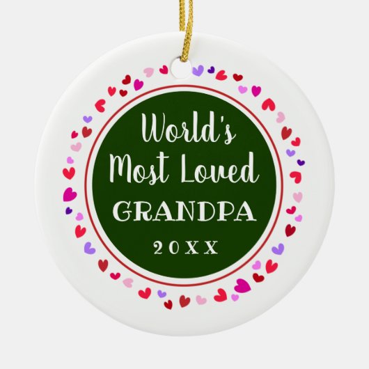Liebste Opa oder jeder Name Weihnachtsgeschenk Keramik Ornament (Vorne)