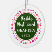 Liebste Opa oder jeder Name Weihnachtsgeschenk Keramik Ornament (Links)
