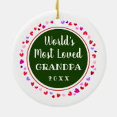 Liebste Opa oder jeder Name Weihnachtsgeschenk Keramik Ornament (Hinten)