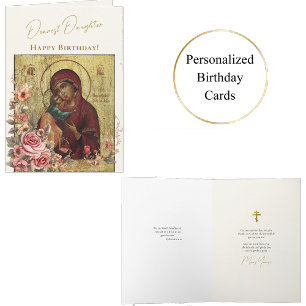 Liebste Tochter Orthodox Christlich Geburtstag Karte