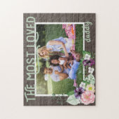 Liebster Daddy - Rustikaler dunkler Holzrahmen Puzzle (Vertikal)